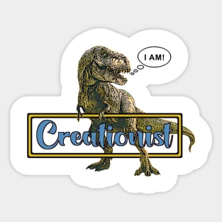 T-Rex Dinosaur Creationist cartoonish funny Sticker